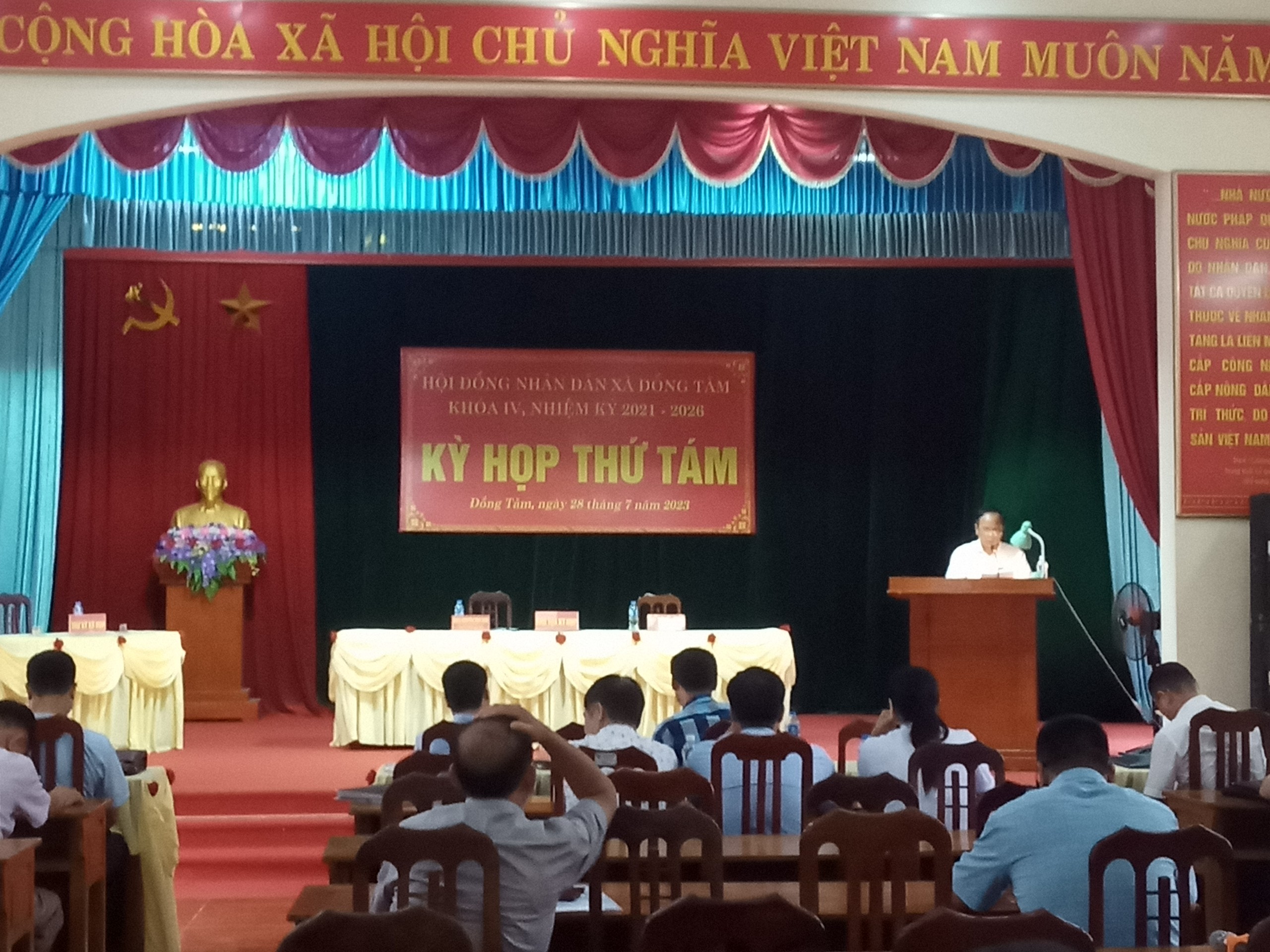 HĐND xã Đồng Tâm tổ chức kỳ họp thứ Tám Khóa IV, nhiệm kỳ 2021 - 2026